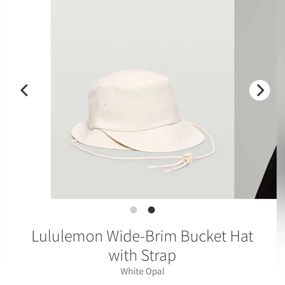 NWT Lululemon Wide-Brim Bucket Hat with Strap White Opal
